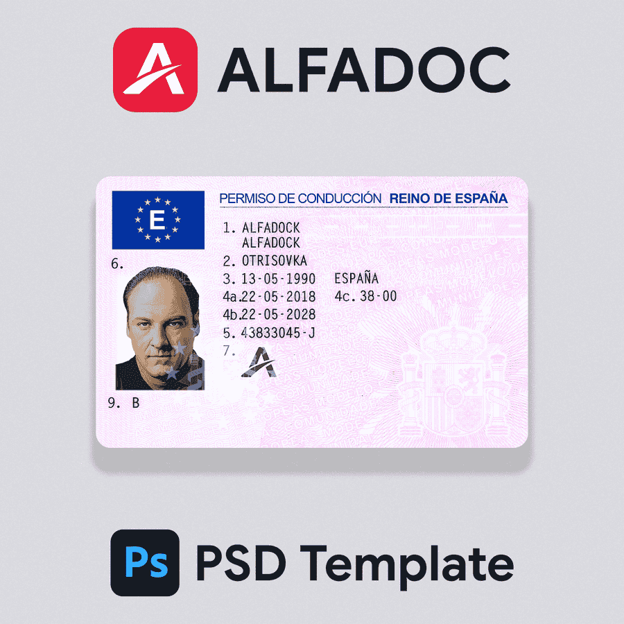 Spain DL Card 2013+ PSD Template