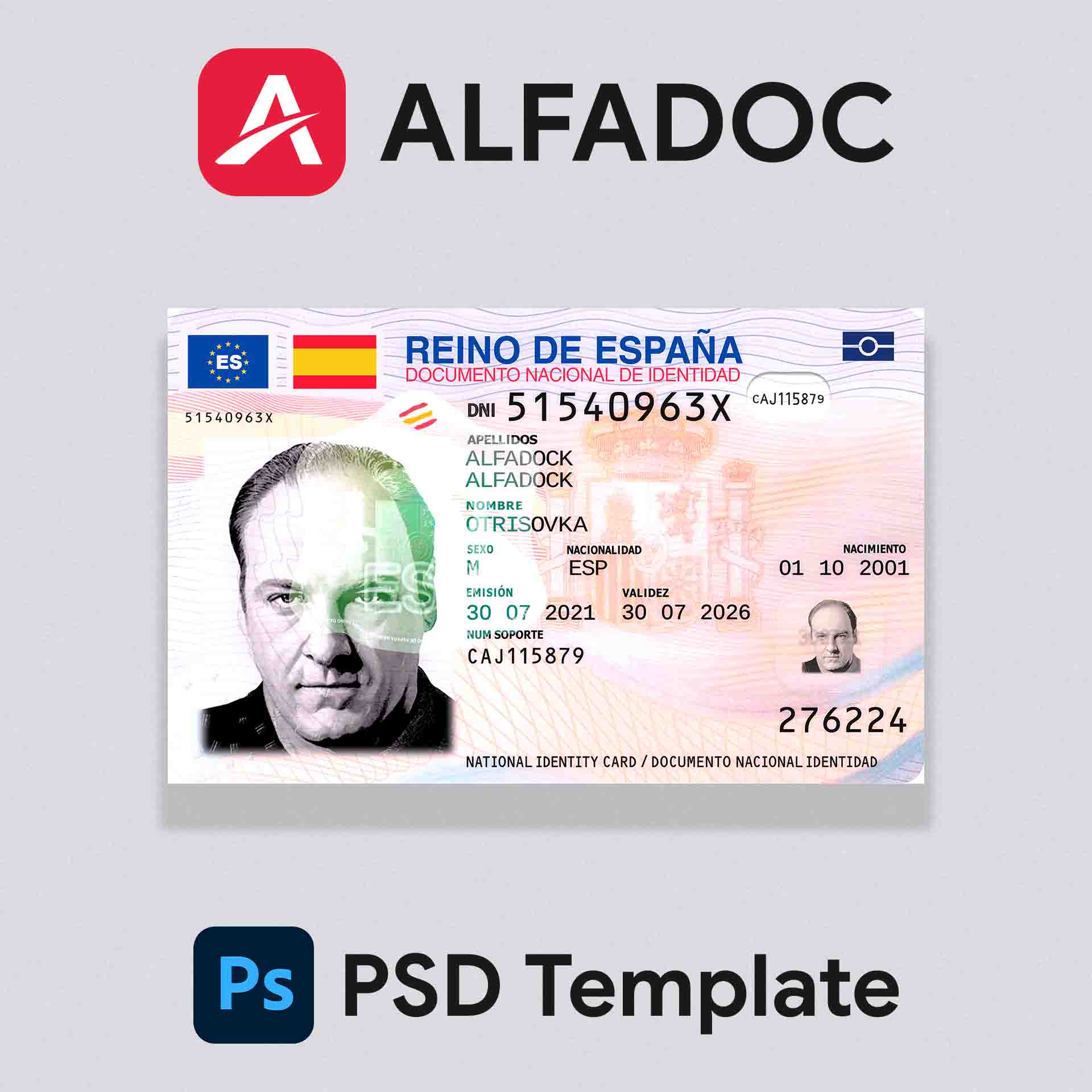 Spain ID Card 2021+ PSD Template