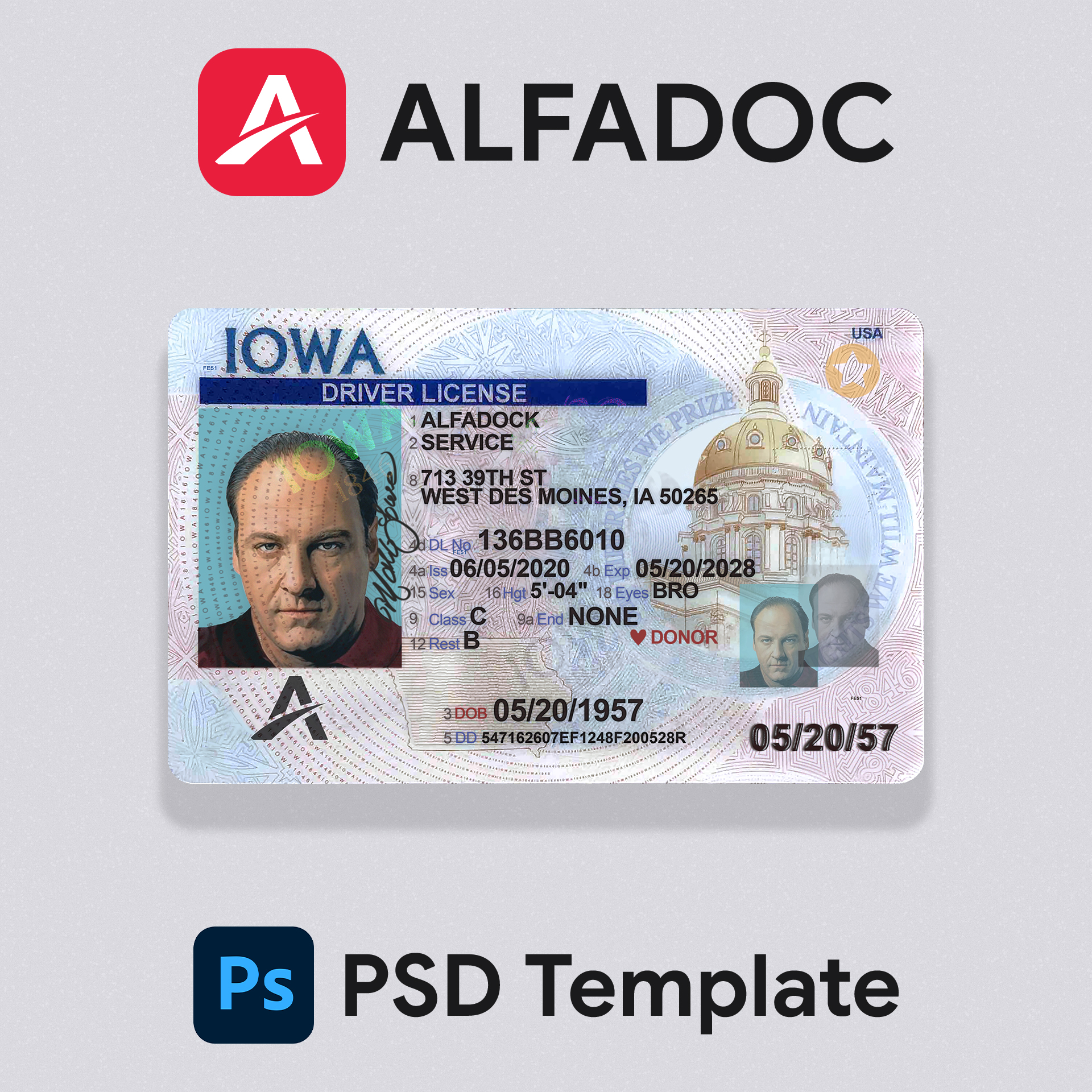 USA Iowa DL Card