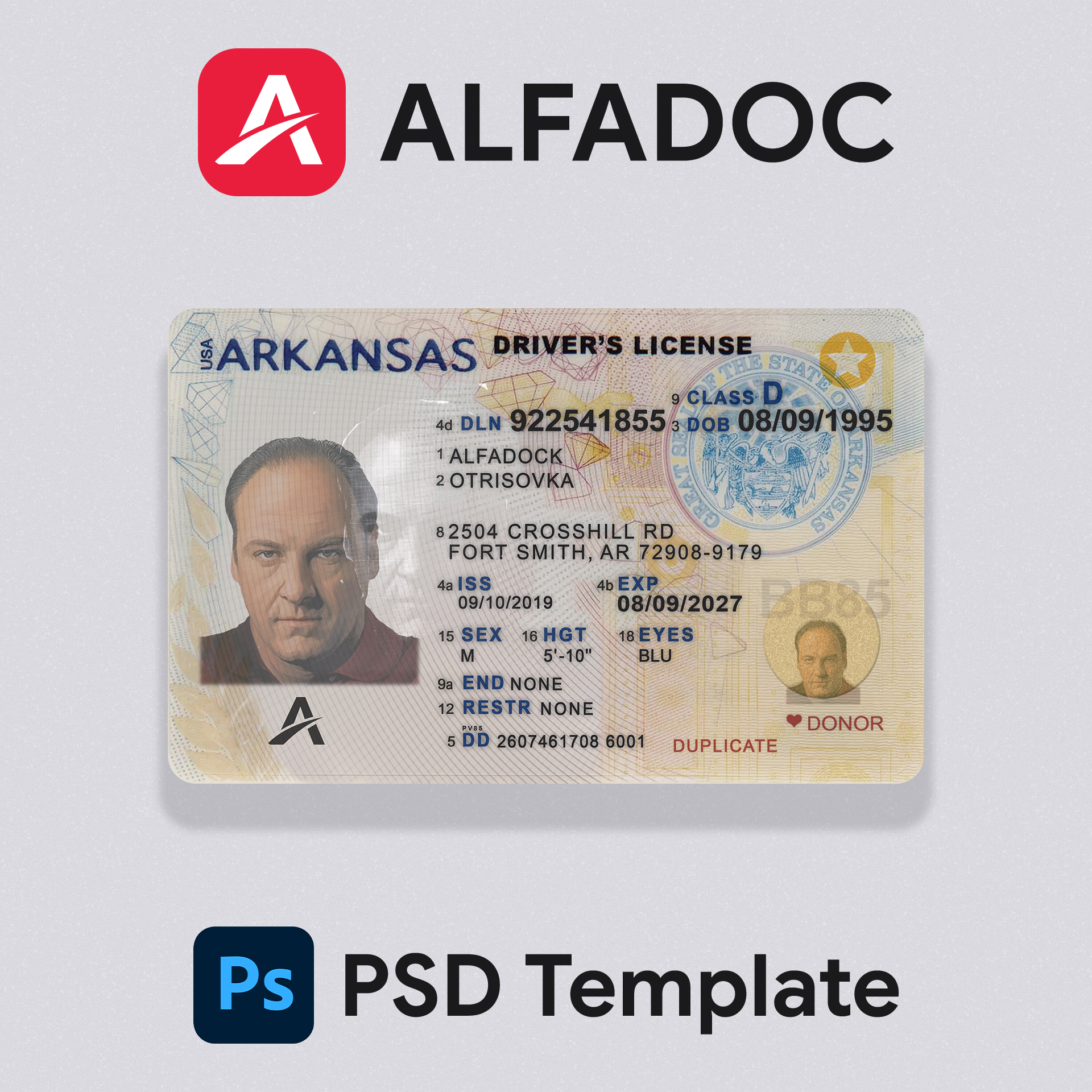 USA Arkansas DL Card